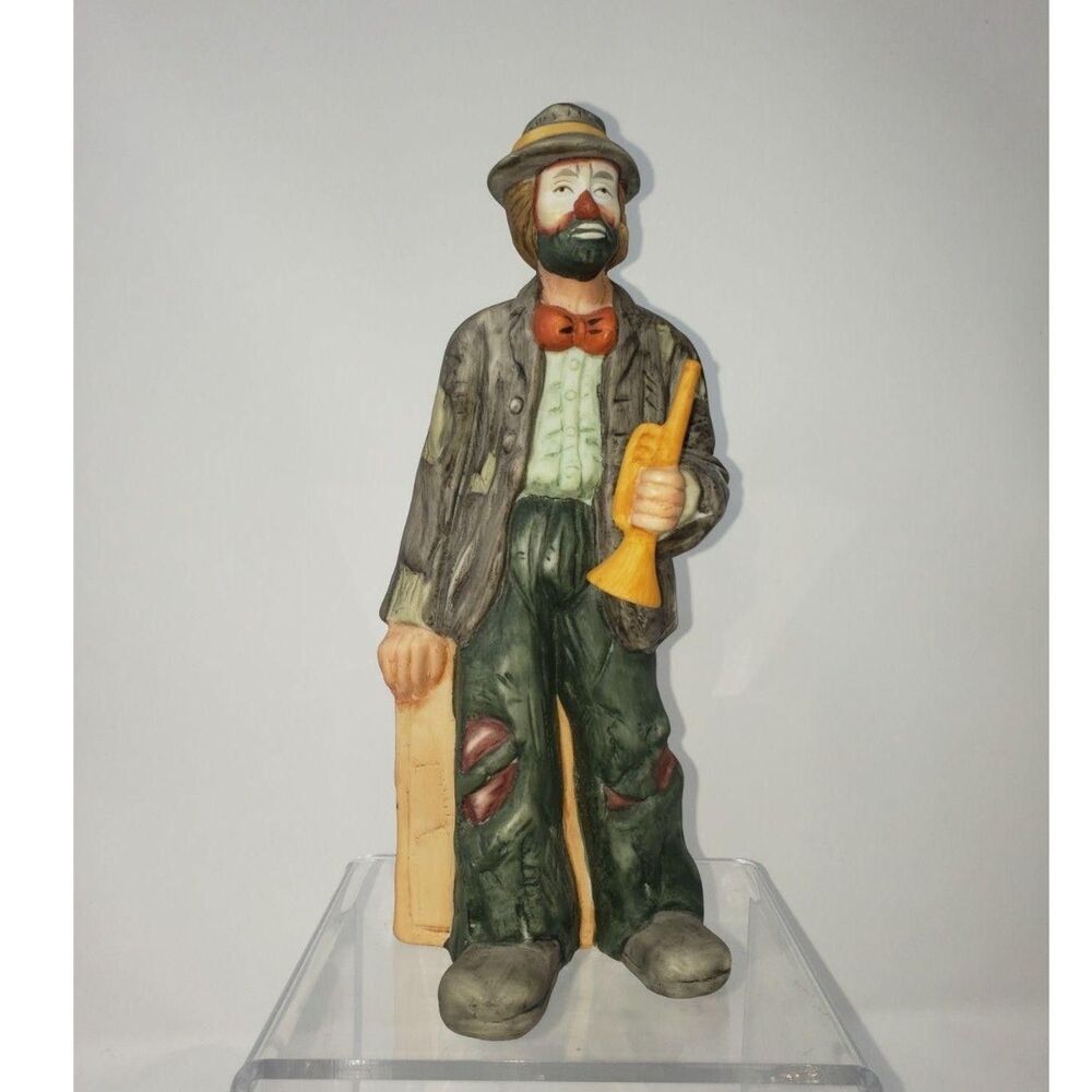 Vintage Flambro Emmett Kelly Jr Command Performance Clown Figurine Porcelain